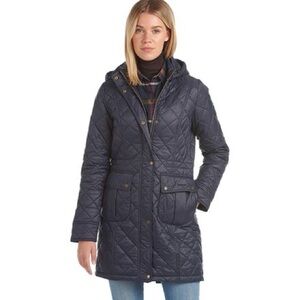 Barbour Jenkins Quilted Nylon Jacket with Removable Hood